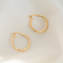 Load image into Gallery viewer, Grace Solid Gold Hoops
