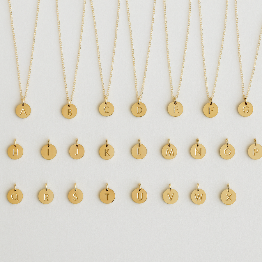 Initial Coin Necklace