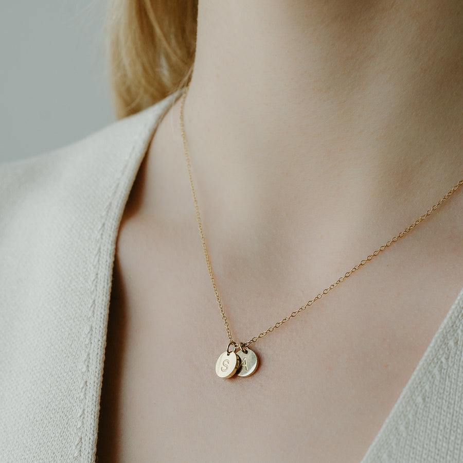 Initial Coin Necklace