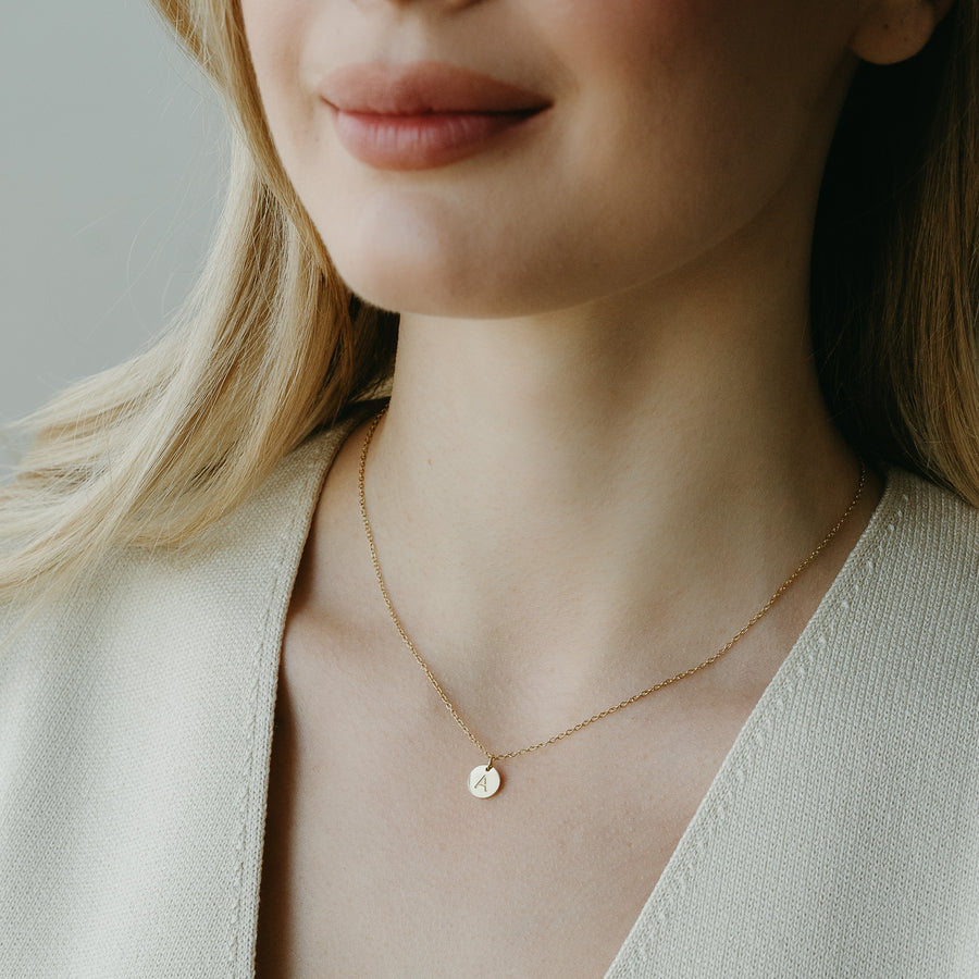Initial Coin Necklace