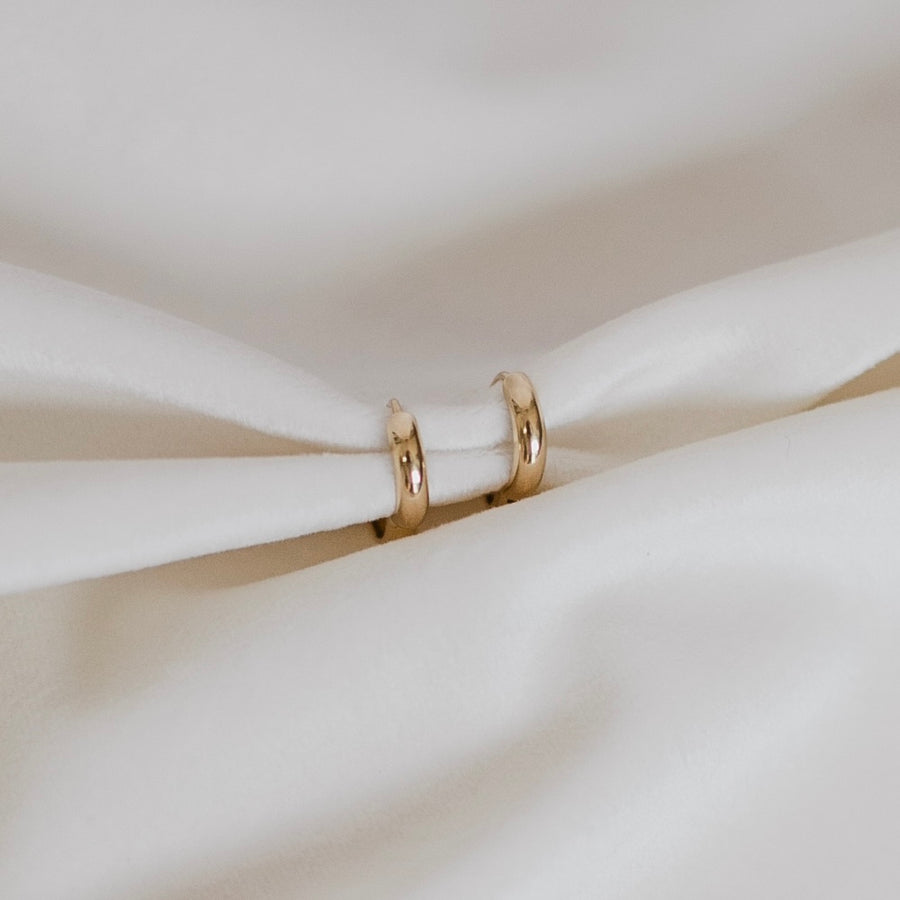 Olivia Solid Gold Hoops