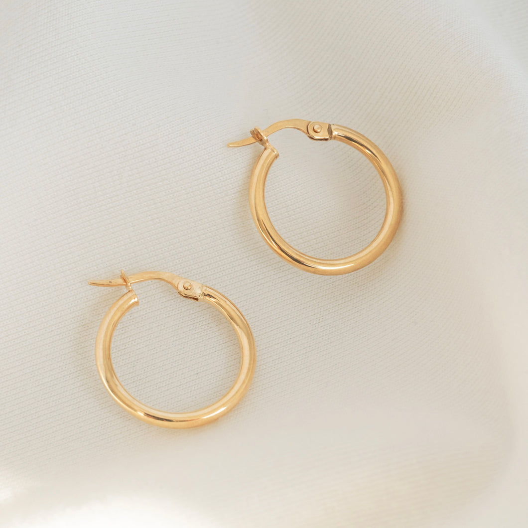 Grace Solid Gold Hoops